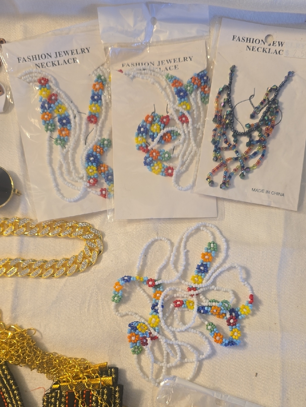Over 20 Necklace Bundle, Mixed Colors & Designs, Beaded, Chains, Charms New - Picture 7 of 14